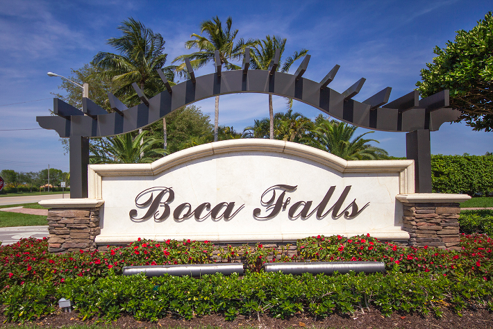 Boca Falls Boca Raton FL 33428 entrance sign
