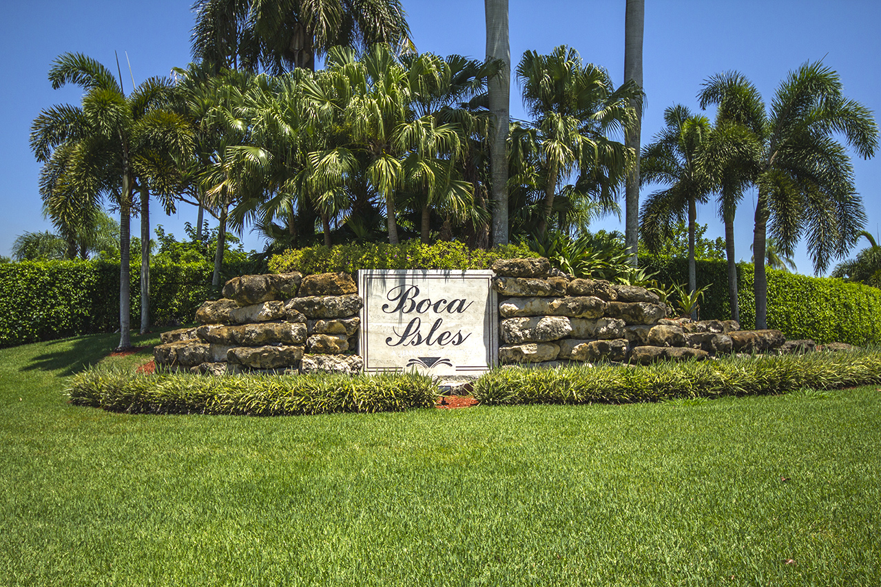 Boca Isles South Boca Raton FL 33498 entrance sign