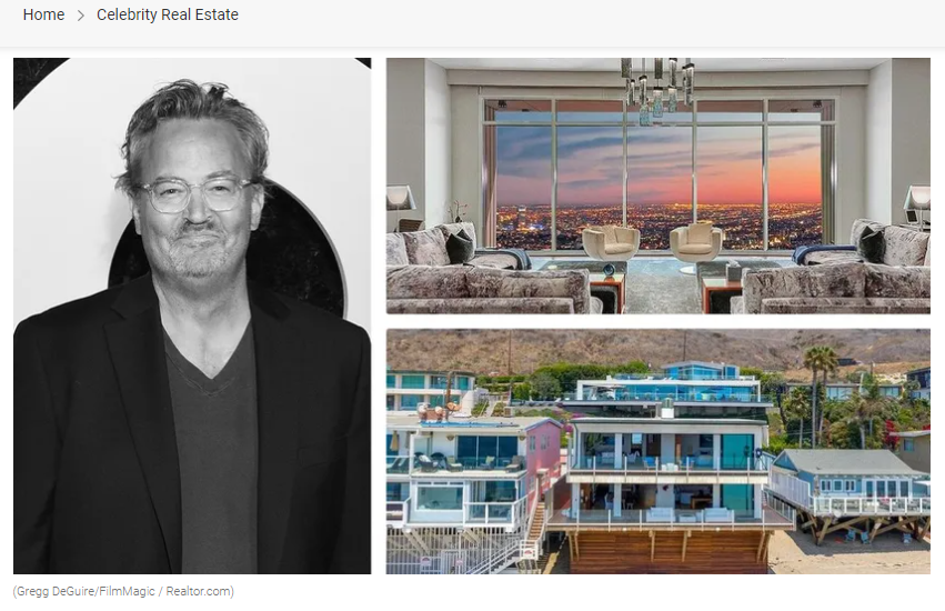 From Realtor.com, Matthew Perry Sold Off 2 Luxury Homes, Lived in a More Modest Home Before His Death for Jean-Luc Andriot blog 110323