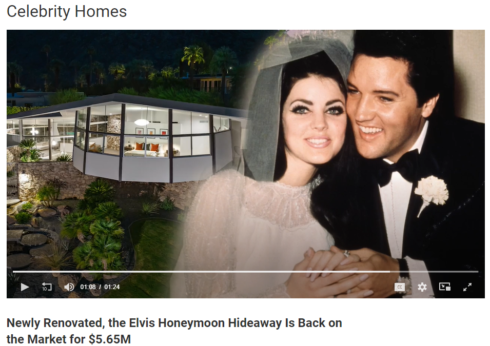 From Realtor.com Video - Newly Renovated, the Elvis Honeymoon Hideaway Is Back on the Market for $5.65M for Jean-Luc Andriot blog 121222