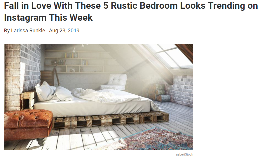 From Realtorcom 5 Rustic Bedroom Looks Trending on Instagram This Week for Jean-Luc Andriot blog 082419