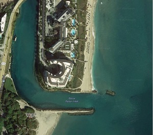 Aerial view of One Thousand Ocean condos