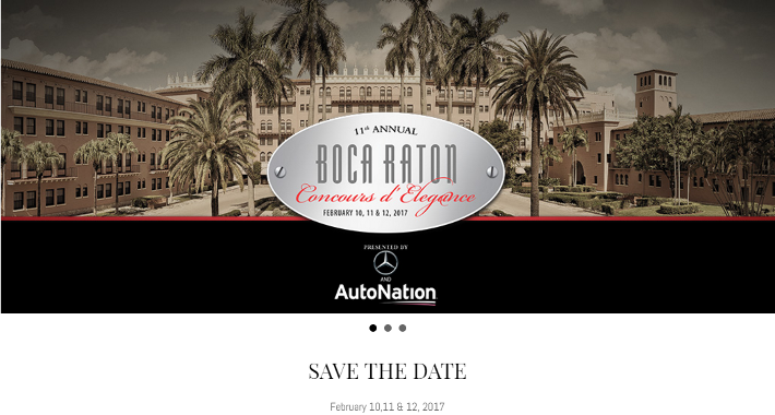 2017 Boca Raton Concours d'Elegance coming up this weekend at the Boca Raton Resort