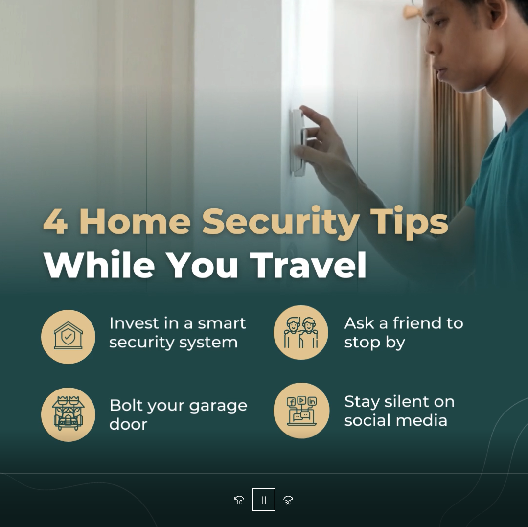 4 home security tips while you travel August 2022 for Jean-Luc Andriot blog 081622