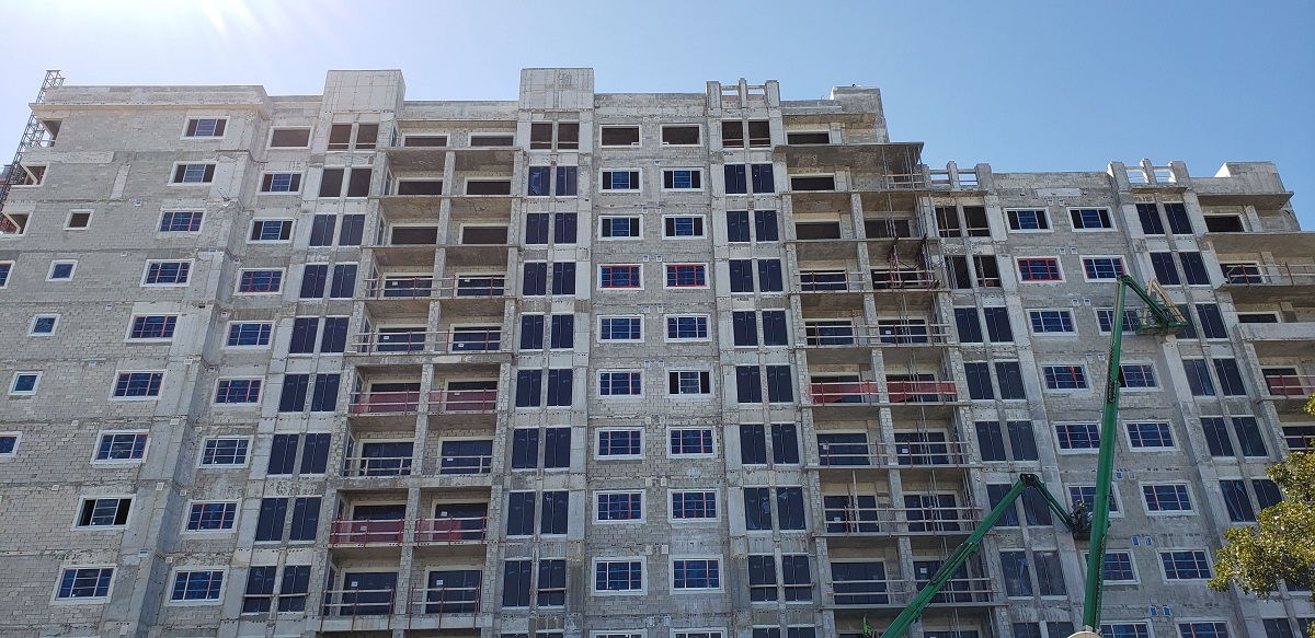 Boca Raton Tower 155 luxury condominium construction in downtown Boca Raton March 6th 2019 for Jean-Luc Andriot blog 030619