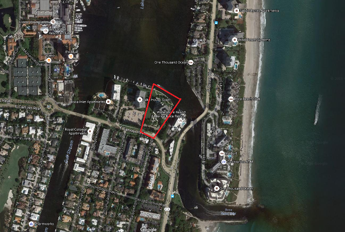 Carlton condominium 901 E Camino Real, Boca Raton, FL 33432 Luxury condominiums for sale aerial view
