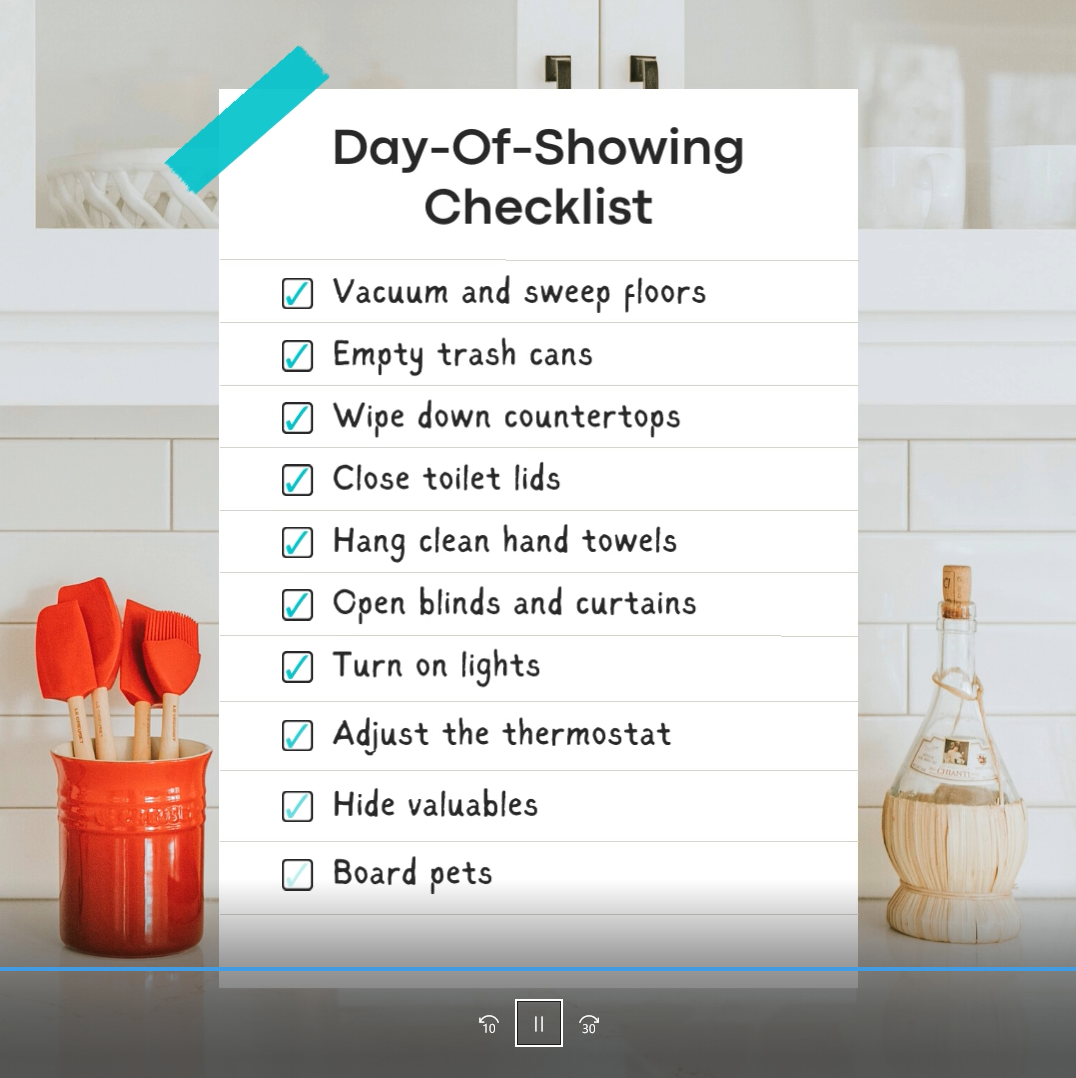Day-of-Showing Checklist for Sellers for Jean-Luc Andriot blog 042622