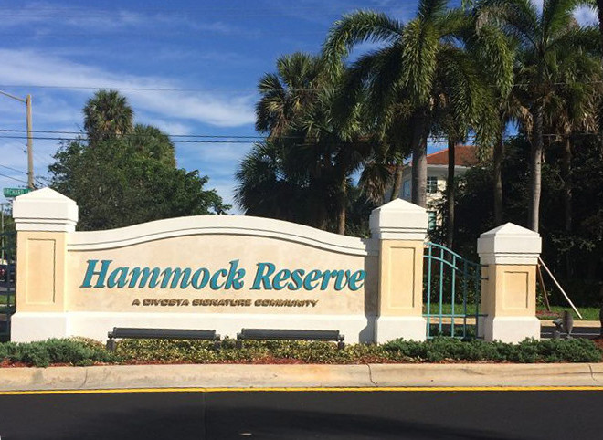 Delray Beach Hammock Reserve entrance sign