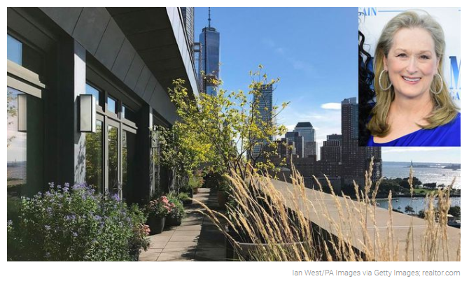 From Realtor.com, Inside Meryl Streep's $25M New York City Penthouse: Its a Jungle in Here for Jean-Luc Andriot blog 082218