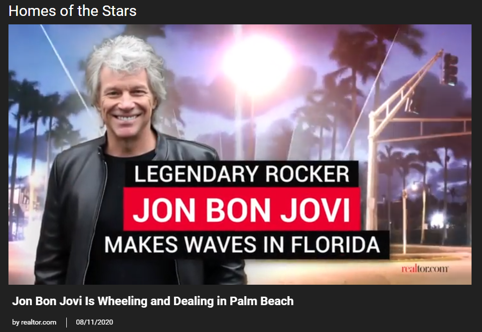 Video - From Realtor.com, Jon Bon Jovi Is Wheeling and Dealing in Palm Beach for Jean-Luc Andriot blog 082020