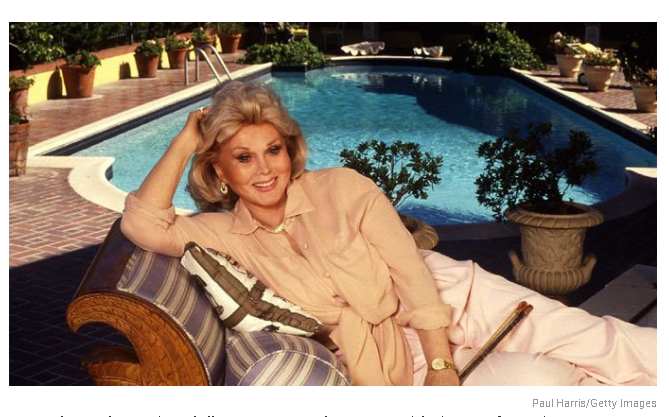 From realtorcom poolside picture of Zsa Zsa at her home for Jean-Luc Andriot blog 071618