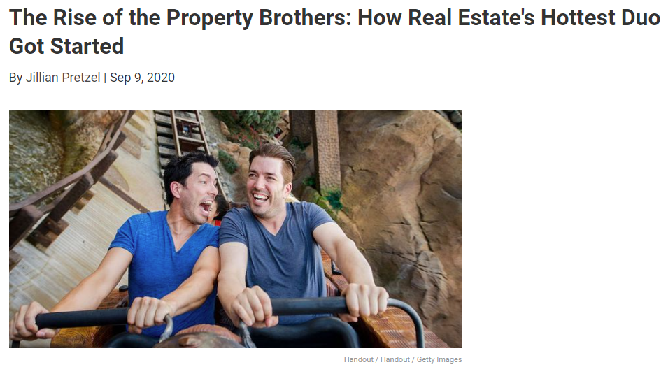 From Realtor.com The Rise of the Property Brothers: How Real Estate's Hottest Duo Got Started for Jean-Luc Andriot blog 091720