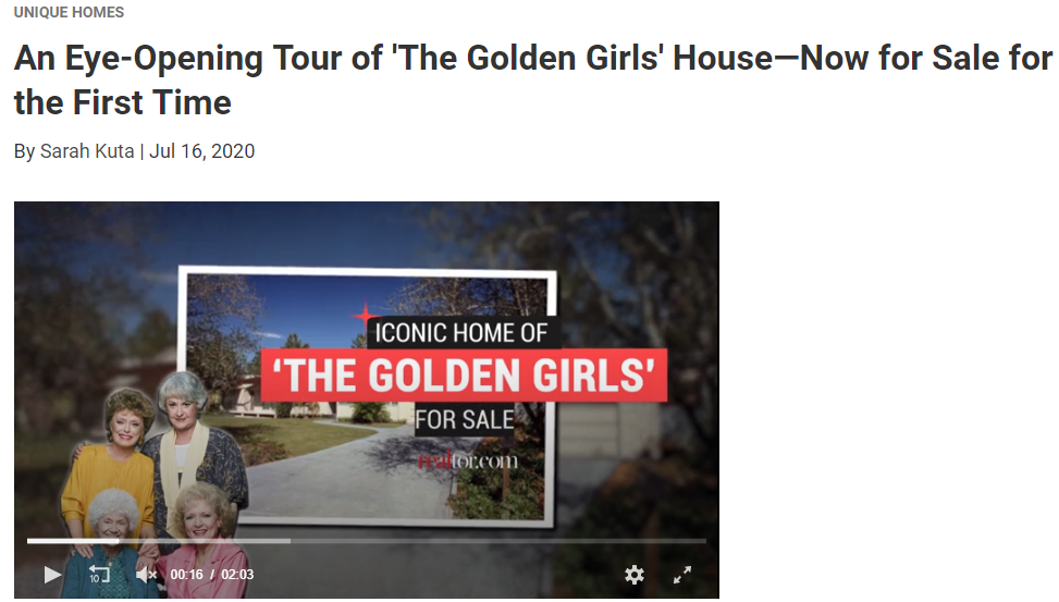 From Realtor.com, An Eye-Opening Tour of 'The Golden Girls' House—Now for Sale for the First Time for Jean-Luc Andriot blog 072220