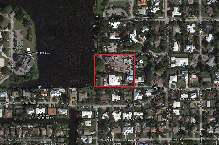 Hibiscus Lake luxury homes for sale in East Delray Beach aerial