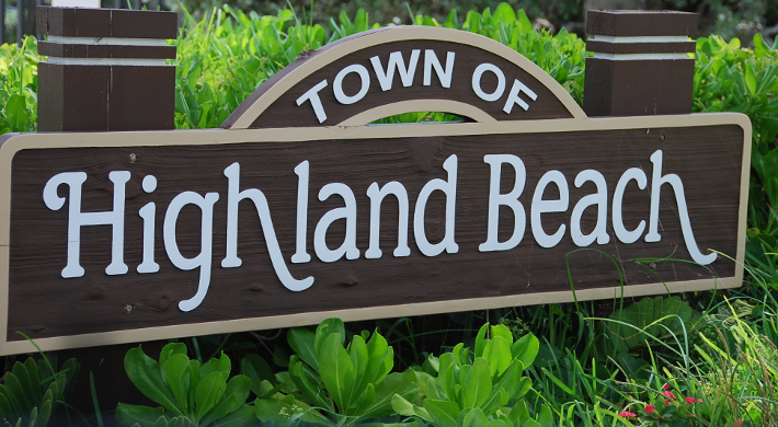Highland Beach sign