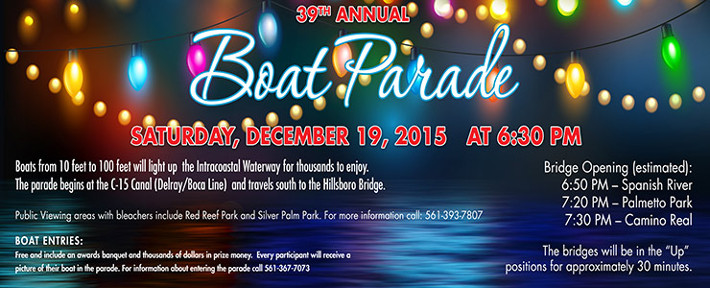 Invitation to Boca Raton boat parade December 19 2015