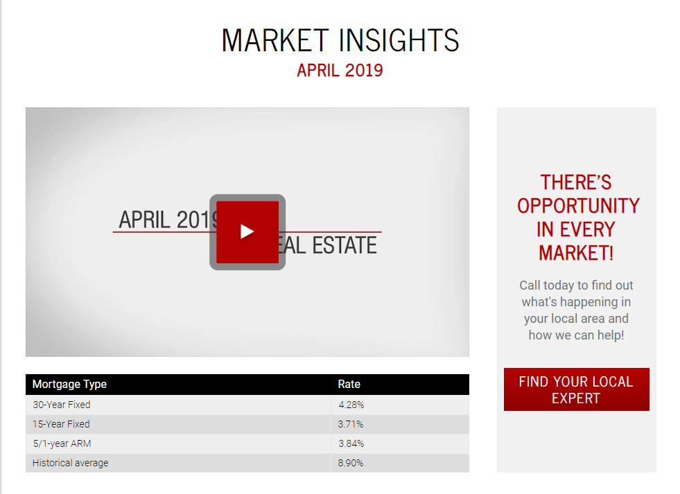 Keller Williams Realty This month in real estate April 2019 for Jean-Luc Andriot blog 041519
