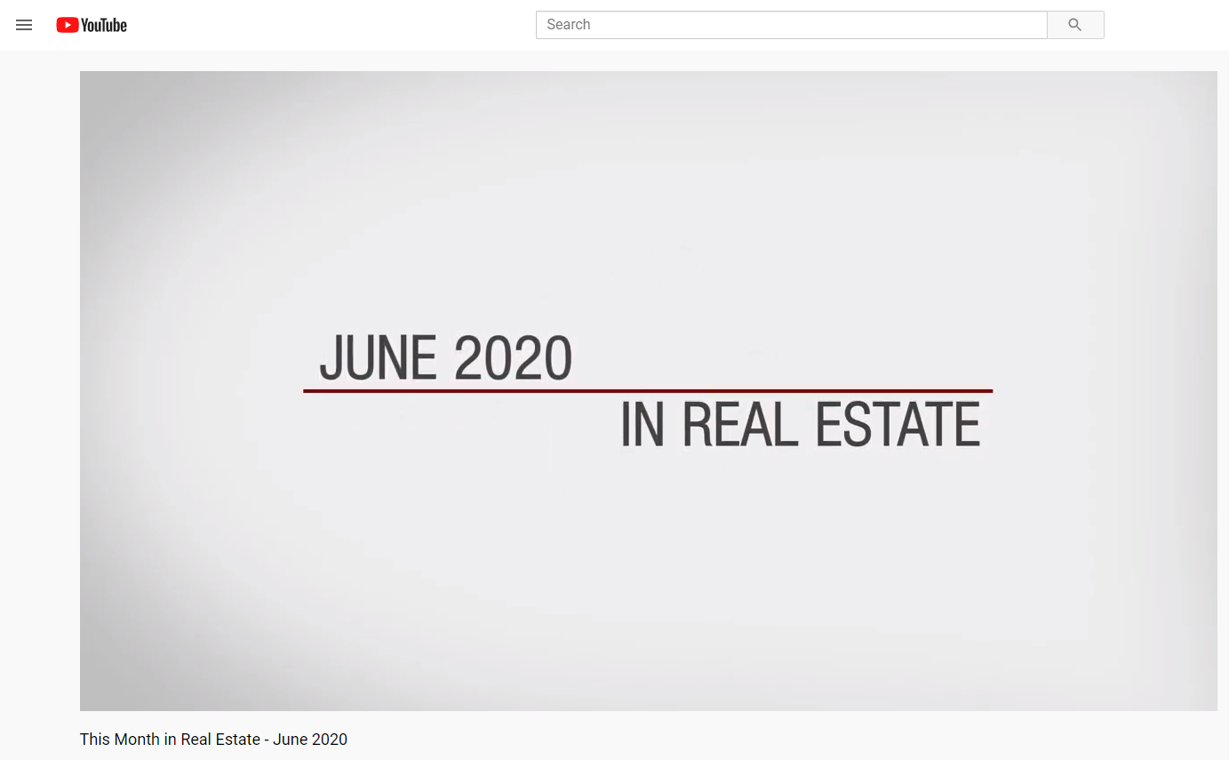 Keller Williams Realty This month in real estate June 2020 for Jean-Luc Andriot blog 060820