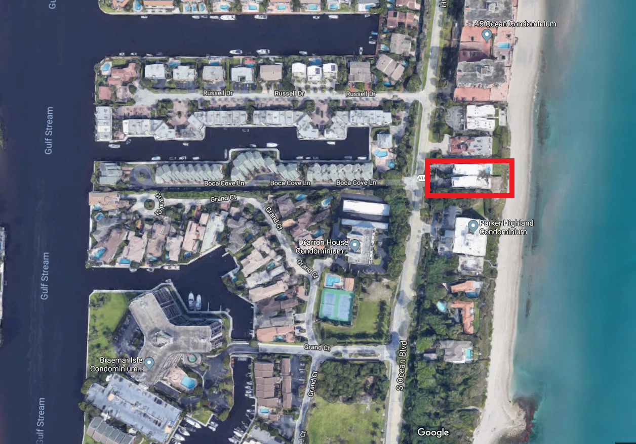 Sea Frolic 4521 - 423 S Ocean Blvd Highland Beach, FL 33487 ultra luxury homes for sale aerial