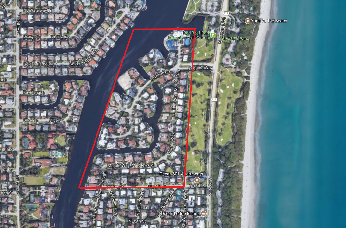 Sun and Surf Boca Raton aerial luxury homes for sale